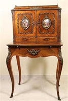 CIRCA 1850 FRENCH WRITING DESK WITH CABINET