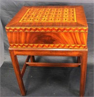 MAITLAND SMITH MARQUETRY INLAID CHEST ON STAND