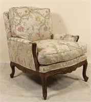 SCALAMANDRE UPHOLSTERED FRENCH ARMCHAIR