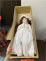 PORCELAIN DOLL IN BOX