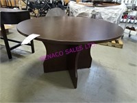 1X, 48"D ROUND BROWN TABLE