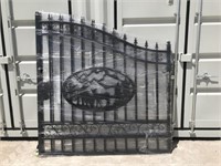 Unused 14FT Bi-Parting Wrought Iron Gate Pair