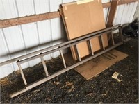 16' Wooden Extension Ladder