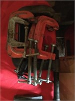 (8) Various Sized C-Clamps