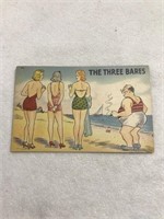 Cartoon postcard the three bares