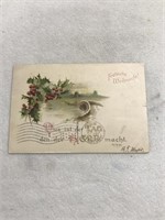 Postmark 1907 Christmas postcard