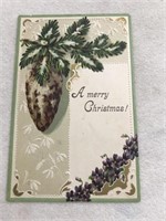 Postmark 1907 a merry Christmas postcard