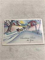 Christmas cheer to you Christmas postcard with