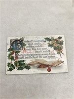 Postmark 1907 Christmas postcard
