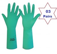 RONCO SOL-FIT Nitrile, flocked lined Gloves-3Pairs