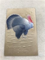 Postmark 1908 Thanksgiving greeting postcard