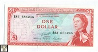 $1 BILL EAST CARRIBIAN - 1965