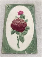 1910 embossed flower postcard