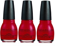 QTY. 03 -Sinful RED Colors ruby Nail Polish,15 ml