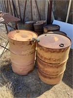 Two Steel Barrels, intact