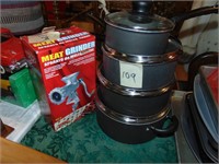 Meat Grinder and set of quality pots and pans