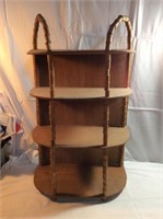 Handmade four shelf art deco shelf made from