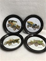 Vintage metal car coasters