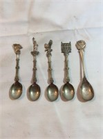 5  collector spoons blue DEF company