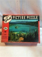 Vintage antique guide picture puzzle