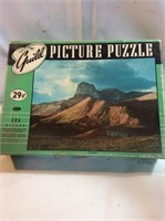 Vintage antique glide picture puzzle