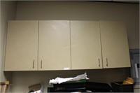 Two Formica double door cabinets - mounted 70" x 1