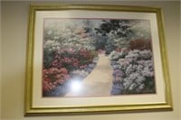 Two Floral scene framed and glazed prints 44" x 34