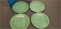 Fire King Jadeite 9" Dinner Plate Ribbed Jane Ray