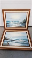 PAIR OF ORIGINAL OIL PAINTINGS ON CANVAS