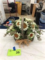 Decorative Basket Of Flowers