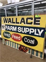 Wooden Wallace Farm Supply Sign