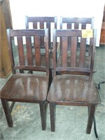 4 WOOD CHAIRS