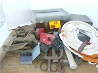 GROUP HAND TOOLS, SMALL VISE, DRILL BITS,