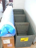 METAL CABINET, 100 LARGE BLUE POLY BAGS