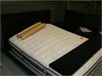 BLACK IKEA "MALM" PLATFORM QUEEN-SIZE BED WITH 2