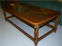COFFEE TABLE WITH GLASS INSERTS