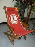 ST. LOUIS CARDINALS SLING CHAIR WITH WOOD FRAME