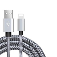 3 Pack Braided Nylon Colored iPhone Cable 9 Feet