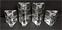 Heavy Glass Candle Holders