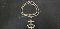 Sterling Silver Chain & Anchor Pendant
