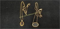 2) Gold Plated Necklaces & Pendants