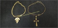 2) Gold Plated Necklaces & Pendants