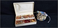 Vintage Jewelry Box & Mix Jewelry lot