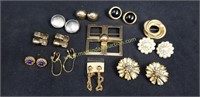 Vintage Earrings & Brooch Lot