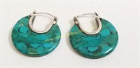 Sterling Silver Barse Turquoise Earrings