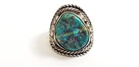 Sterling Silver And Turquoise Ring Size 9