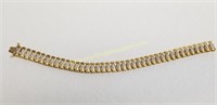 Gold Plated Sterling Silver And Diamond Bracelet