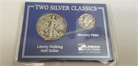 Two Silver Classics - Walking Liberty & Mercury