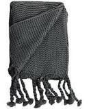 Alamode Home Classified Keystone Knit Tassel Throw