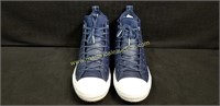 Blue Leather Insulated Converse High Tops